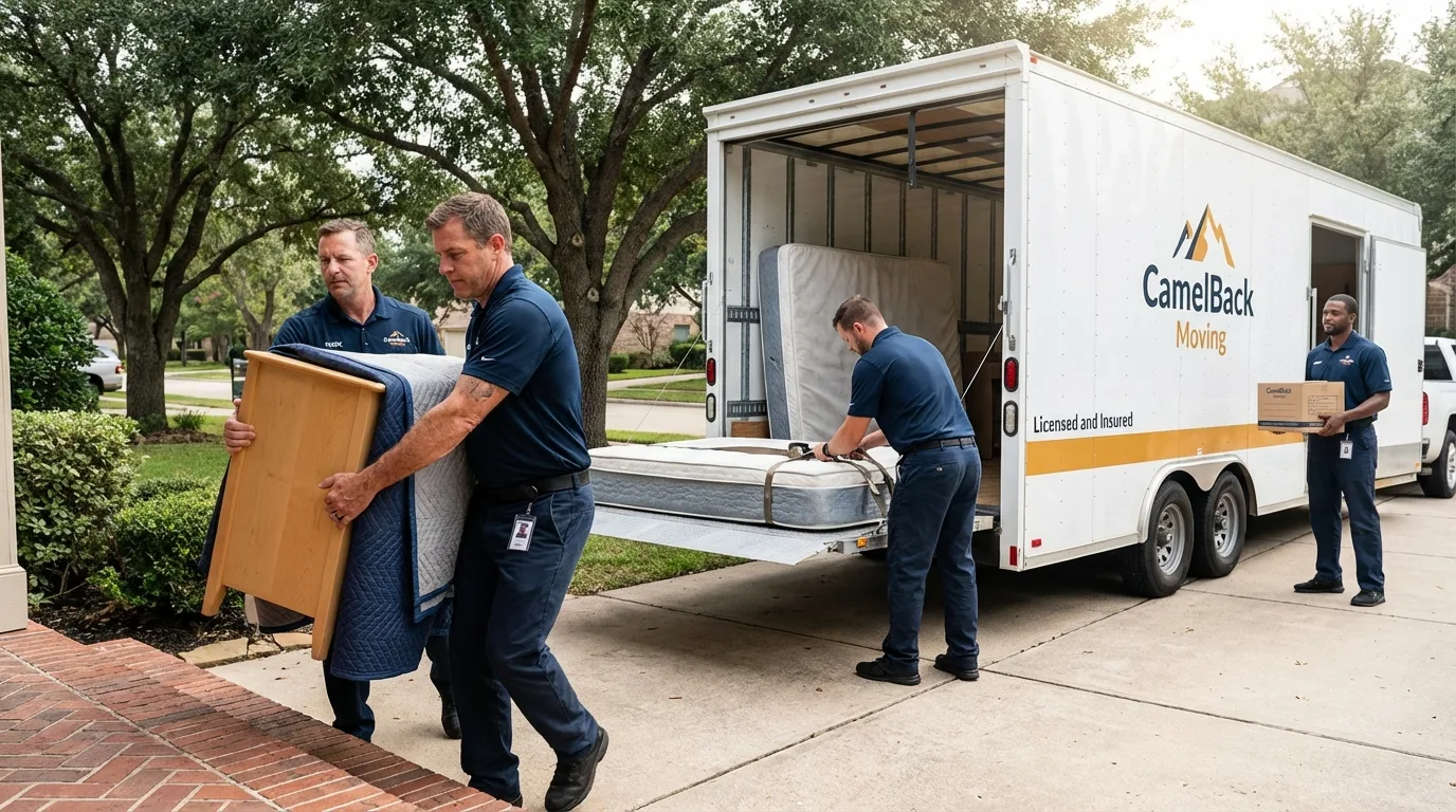 Crew loading residential truck for cross-state move from Palmer, AK